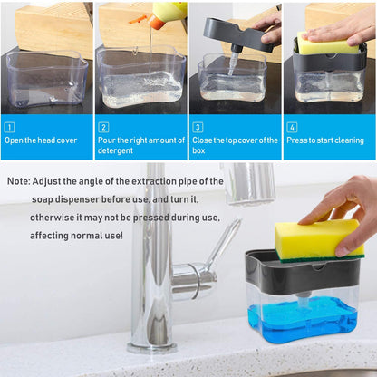 2-in-1 Soap Pump Dishwashing Dispenser