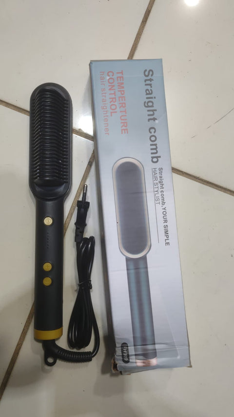 2-in-1 Hair Straightening Brush and Curler