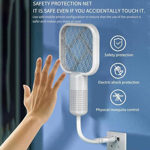 USB Rechargeable Electric Mosquito Killer Racquet Lamp